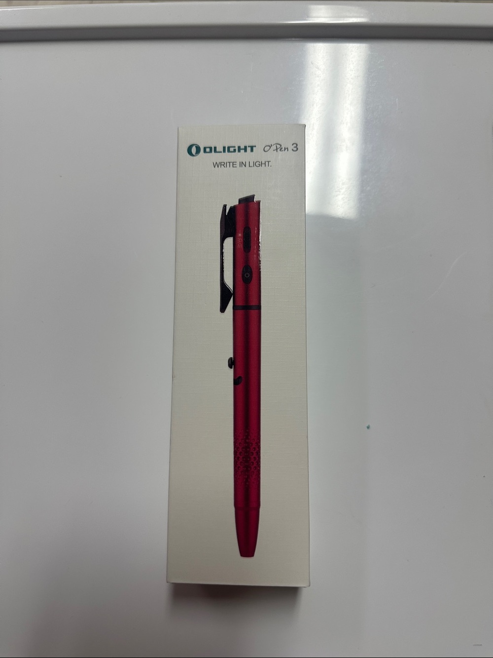 OLIGHT O'Pen 3 Pen Light, USB-C Rechargeable EDC Flashlight, Wine Red